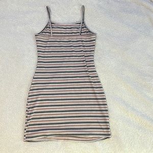 CUTE PINK STRIPED MINI SUMMER DRESS, ROMWE